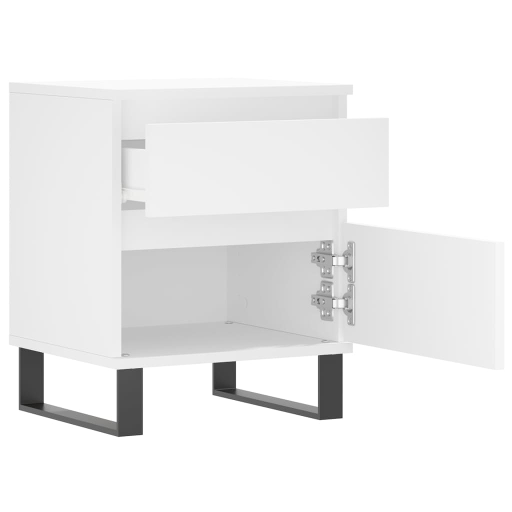 Bedside Cabinet White 40x35x50 cm Engineered Wood