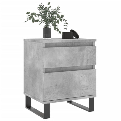 Bedside Cabinet Concrete Grey 40x35x50 cm Engineered Wood