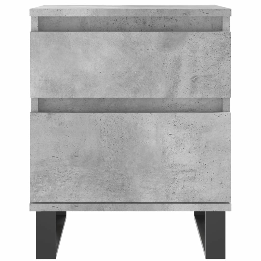 Bedside Cabinet Concrete Grey 40x35x50 cm Engineered Wood