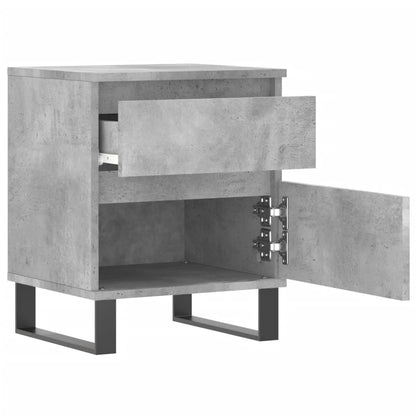 Bedside Cabinet Concrete Grey 40x35x50 cm Engineered Wood