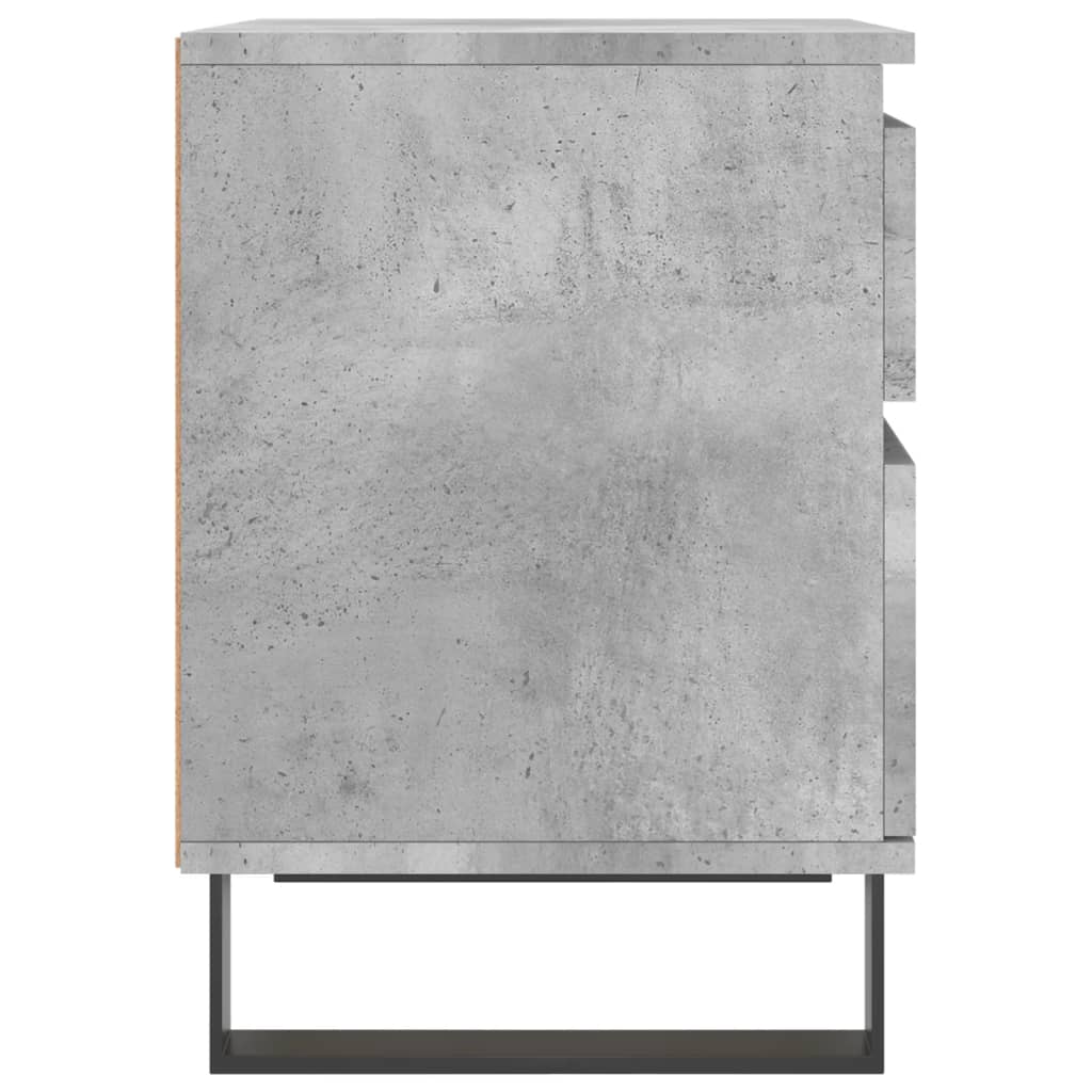 Bedside Cabinet Concrete Grey 40x35x50 cm Engineered Wood