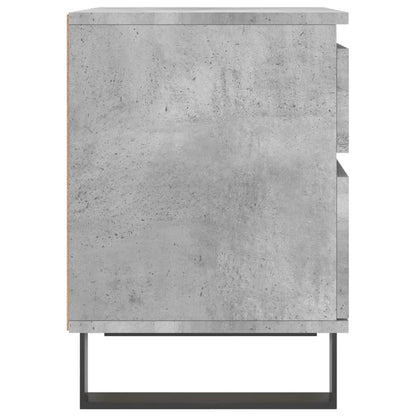 Bedside Cabinet Concrete Grey 40x35x50 cm Engineered Wood