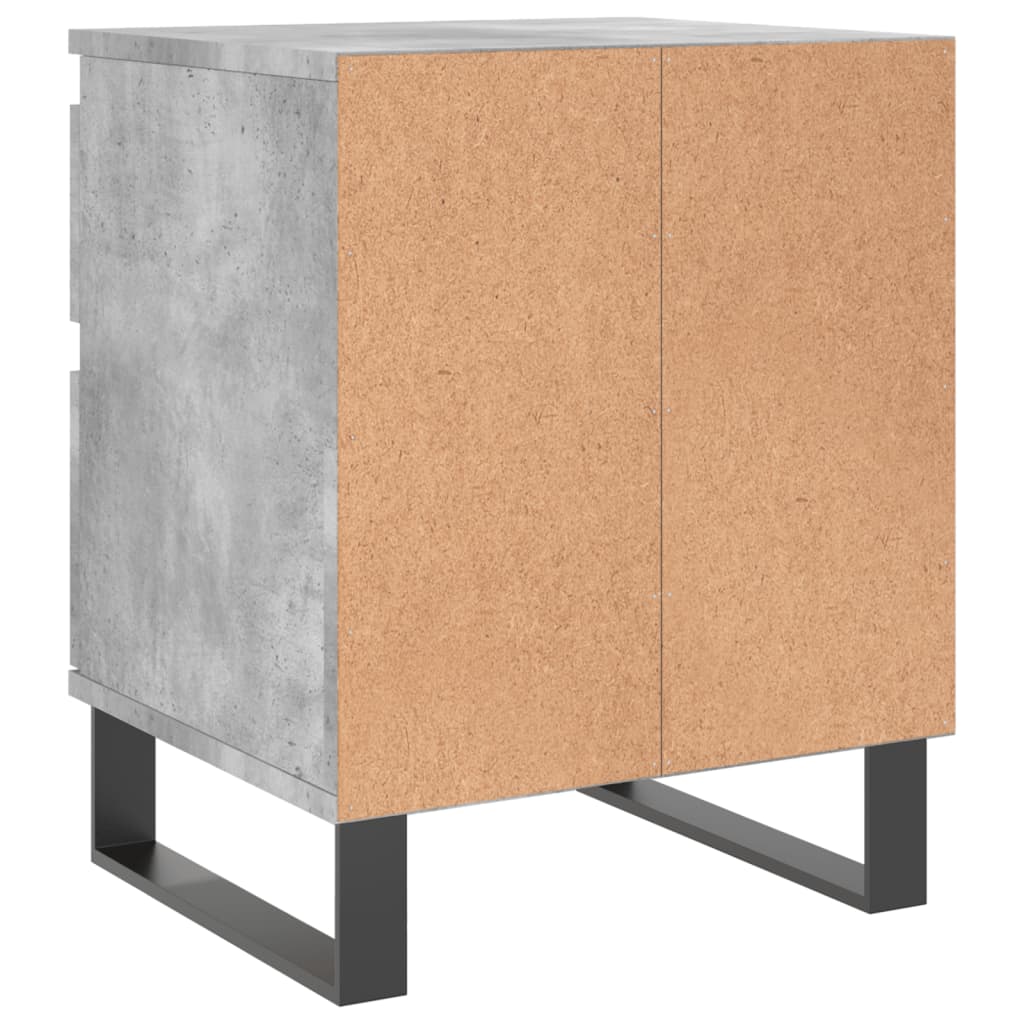 Bedside Cabinet Concrete Grey 40x35x50 cm Engineered Wood