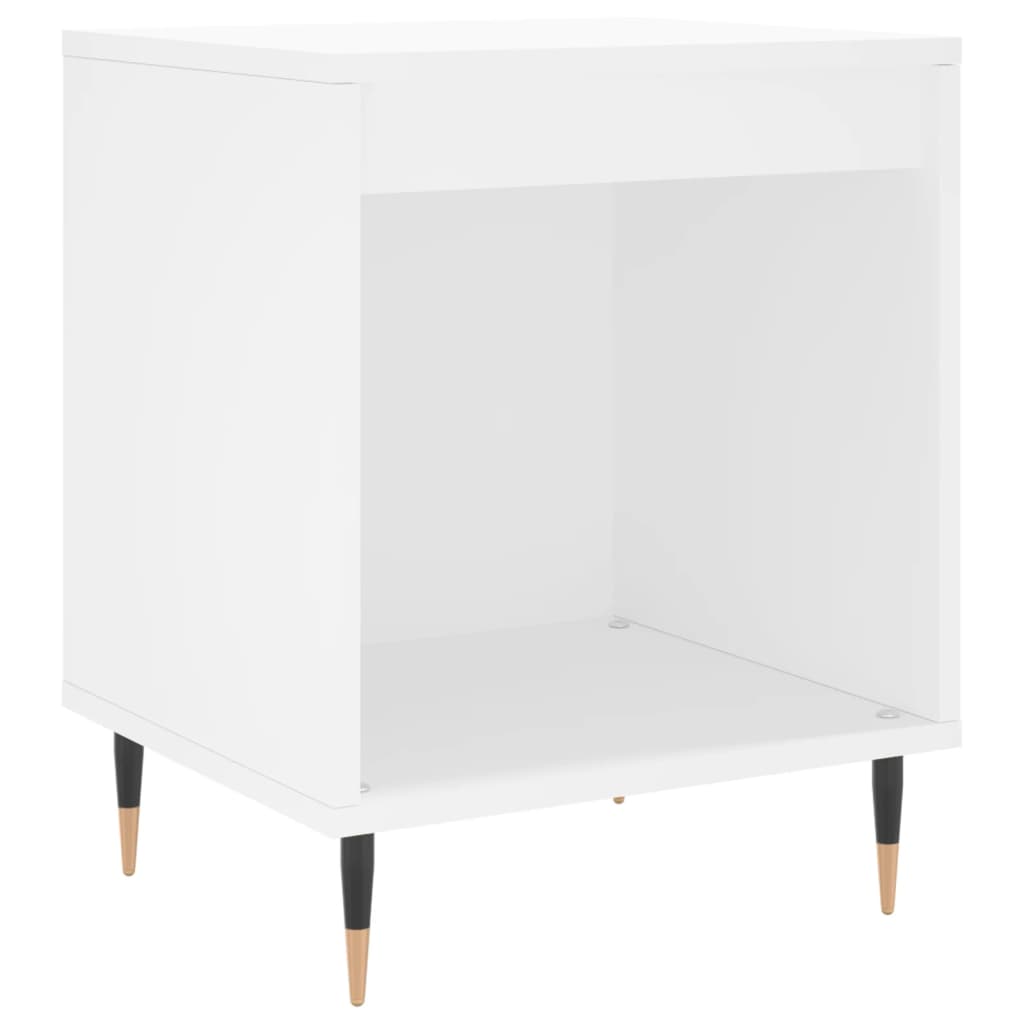 Bedside Cabinet White 40x35x50 cm Engineered Wood