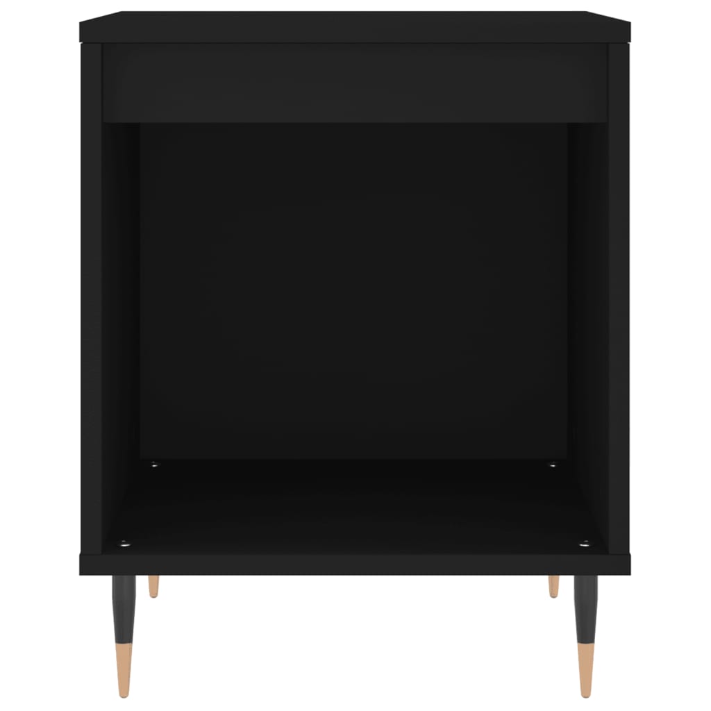 Bedside Cabinet Black 40x35x50 cm Engineered Wood