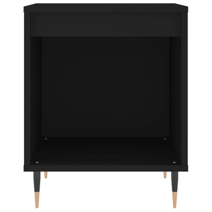 Bedside Cabinet Black 40x35x50 cm Engineered Wood