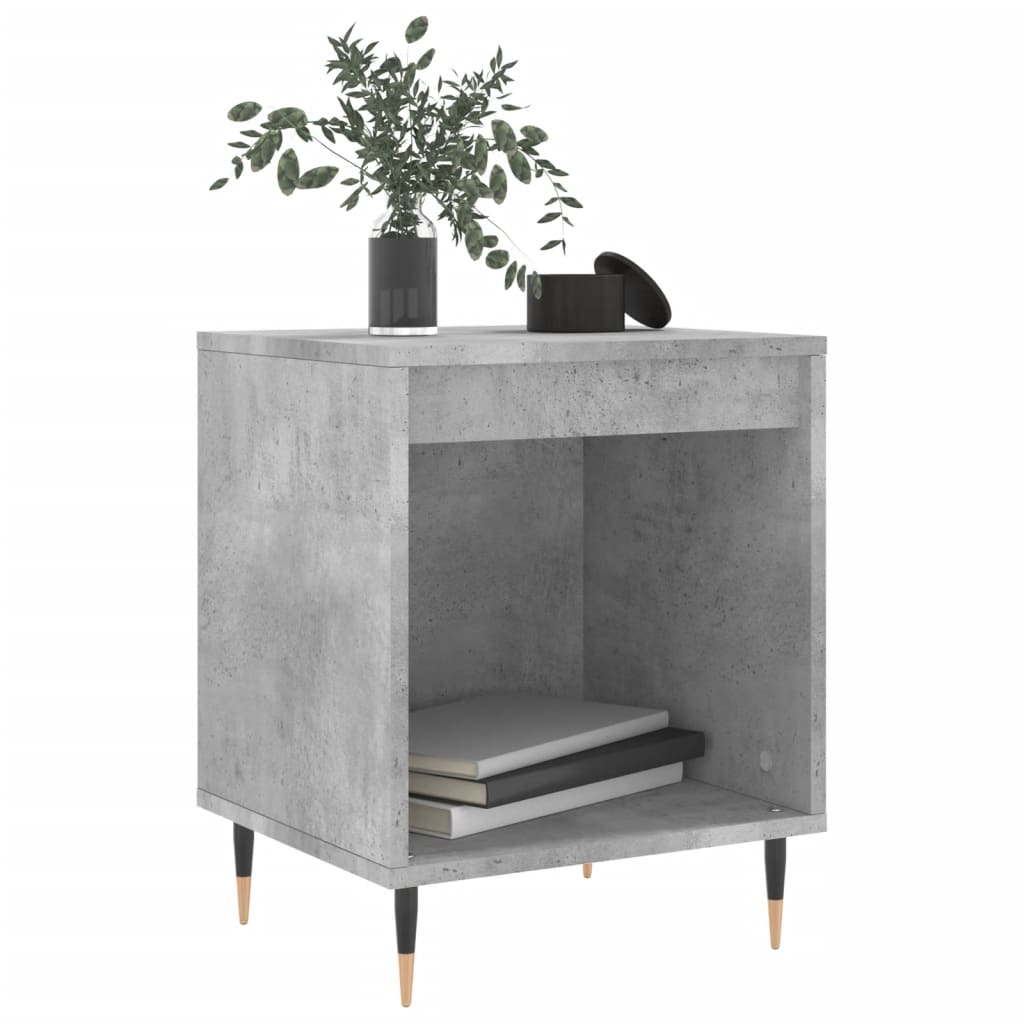 Bedside Cabinet Concrete Grey 40x35x50 cm Engineered Wood