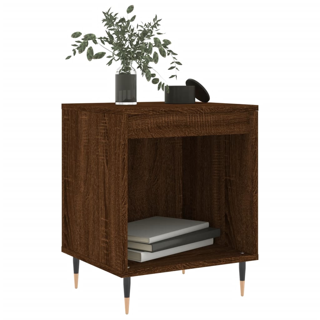 Bedside Cabinet Brown Oak 40x35x50 cm Engineered Wood