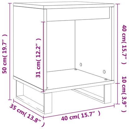 Bedside Cabinets 2 pcs Black 40x35x50 cm Engineered Wood