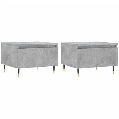Coffee Tables 2 pcs Concrete Grey 50x46x35 cm Engineered Wood
