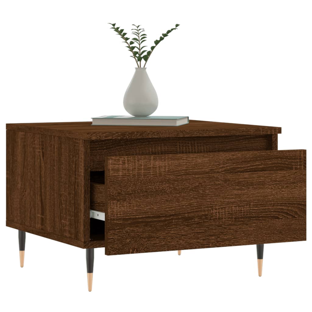 Coffee Table Brown Oak 50x46x35 cm Engineered Wood