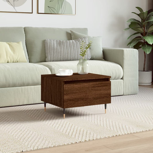 Coffee Table Brown Oak 50x46x35 cm Engineered Wood