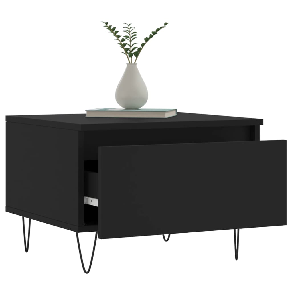 Coffee Table Black 50x46x35 cm Engineered Wood