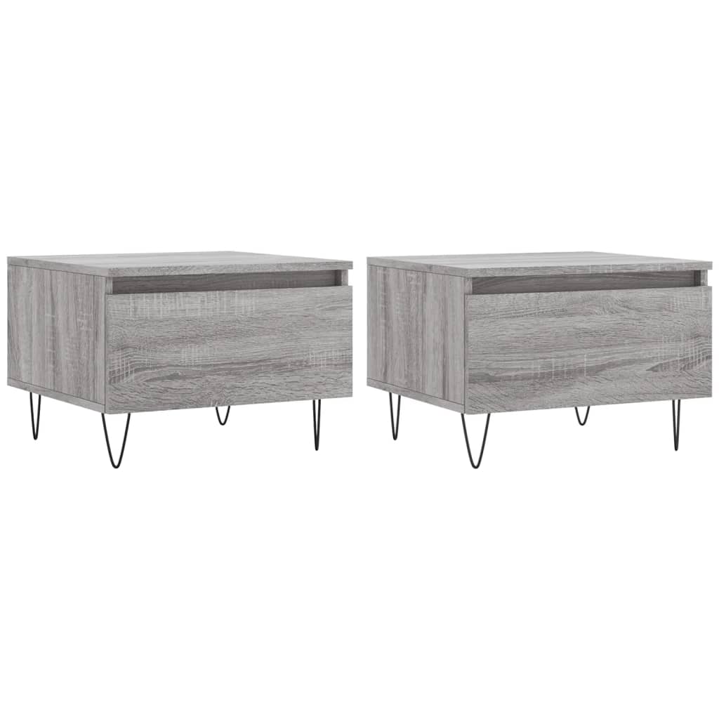 Coffee Tables 2 pcs Grey Sonoma 50x46x35 cm Engineered Wood