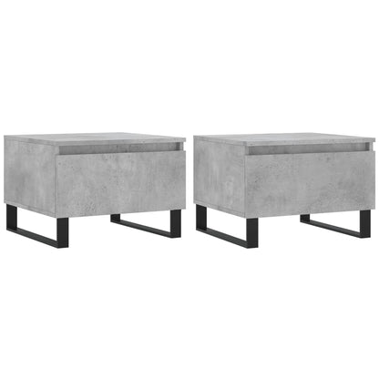 Coffee Tables 2 pcs Concrete Grey 50x46x35 cm Engineered Wood