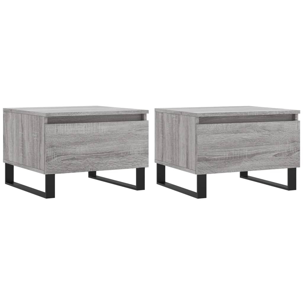 Coffee Tables 2 pcs Grey Sonoma 50x46x35 cm Engineered Wood