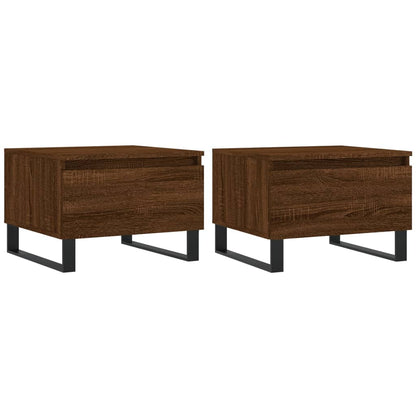 Coffee Tables 2 pcs Brown Oak 50x46x35 cm Engineered Wood