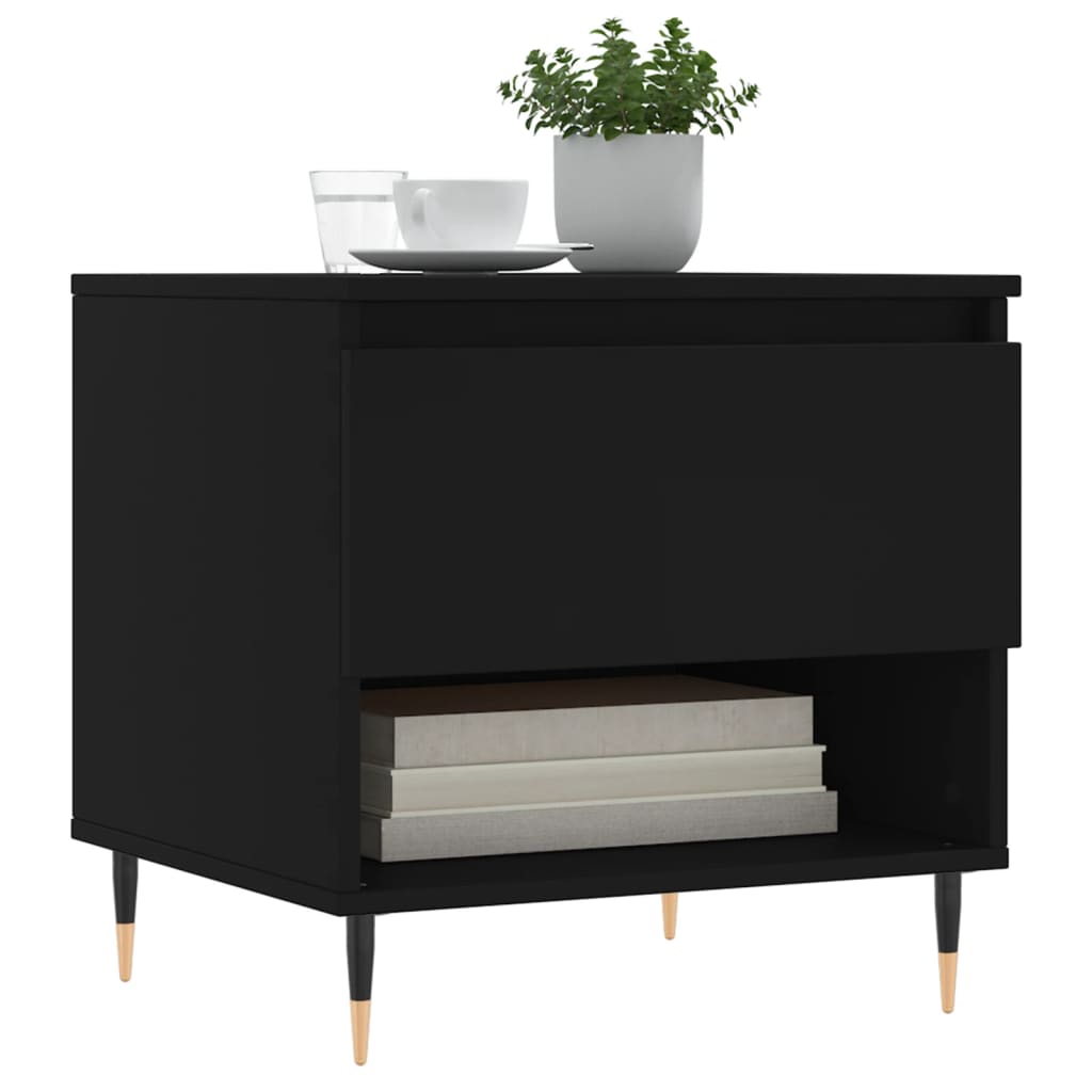 Coffee Table Black 50x46x50 cm Engineered Wood