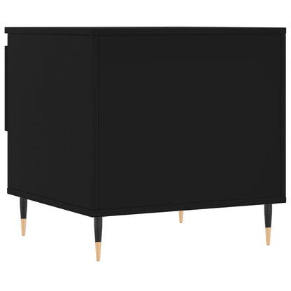 Coffee Table Black 50x46x50 cm Engineered Wood