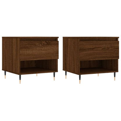 Coffee Tables 2 pcs Brown Oak 50x46x50 cm Engineered Wood