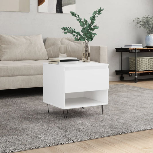 Coffee Table White 50x46x50 cm Engineered Wood