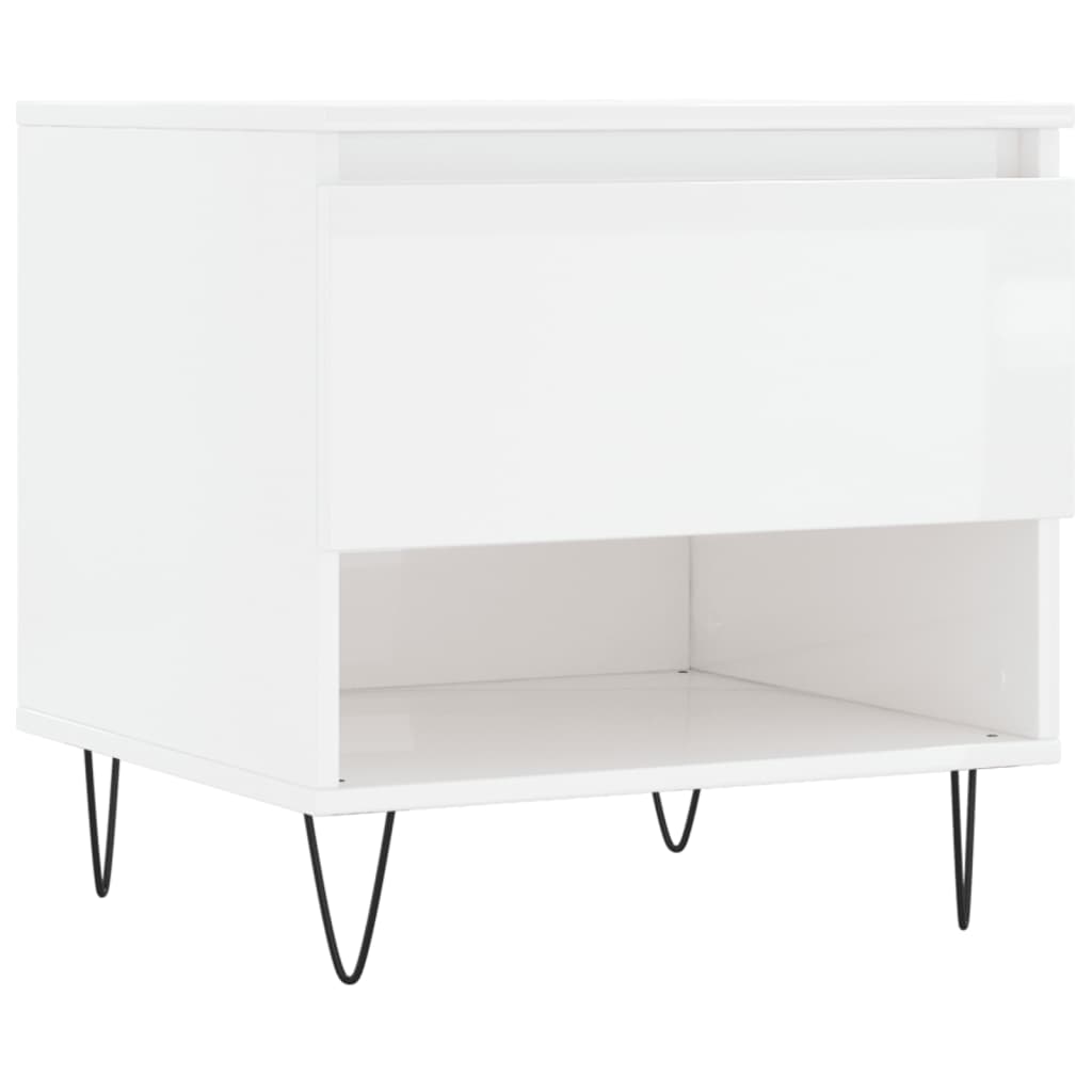 Coffee Tables 2 pcs High Gloss White 50x46x50 cm Engineered Wood