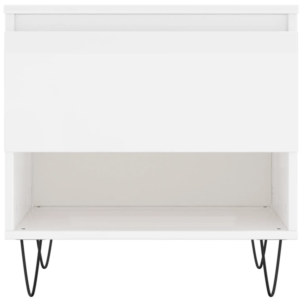 Coffee Tables 2 pcs High Gloss White 50x46x50 cm Engineered Wood