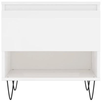 Coffee Tables 2 pcs High Gloss White 50x46x50 cm Engineered Wood