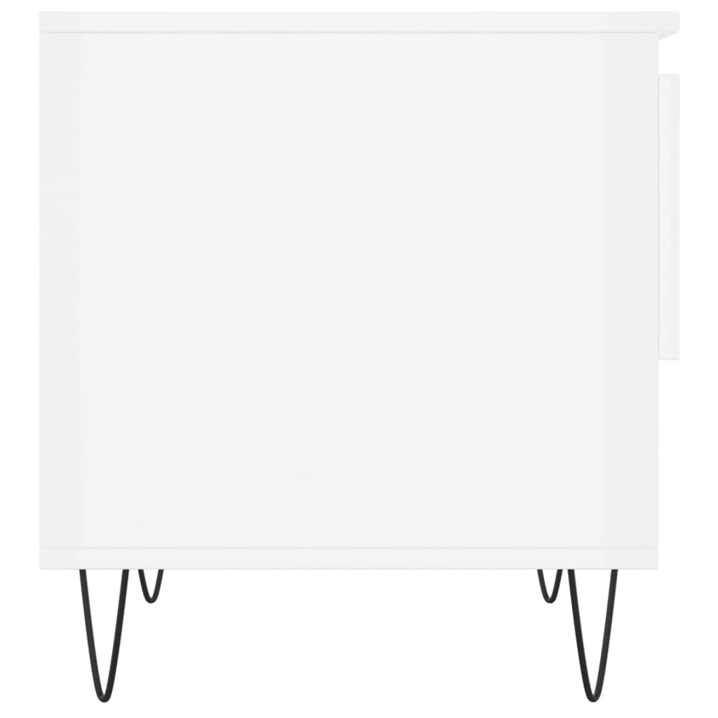 Coffee Tables 2 pcs High Gloss White 50x46x50 cm Engineered Wood