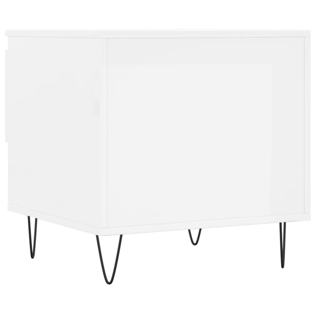 Coffee Tables 2 pcs High Gloss White 50x46x50 cm Engineered Wood