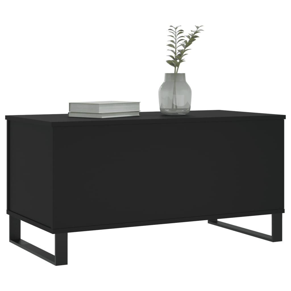 Coffee Table Black 90x44.5x45 cm Engineered Wood