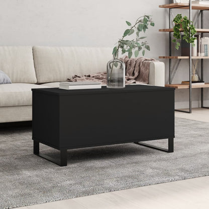 Coffee Table Black 90x44.5x45 cm Engineered Wood