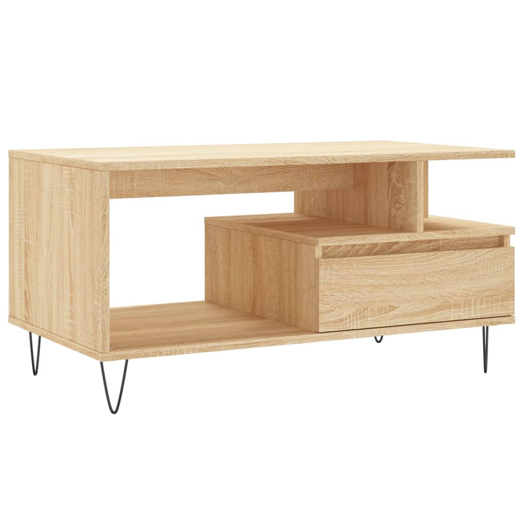 Coffee Table Sonoma Oak 90x49x45 cm Engineered Wood