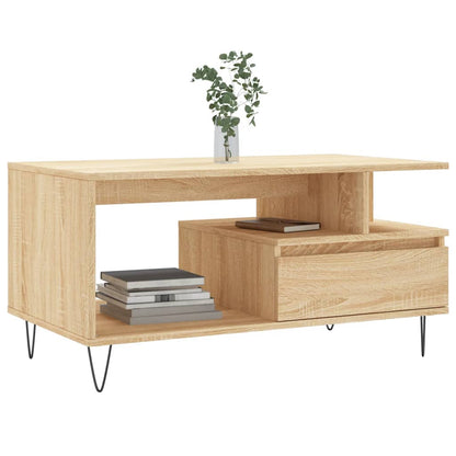 Coffee Table Sonoma Oak 90x49x45 cm Engineered Wood