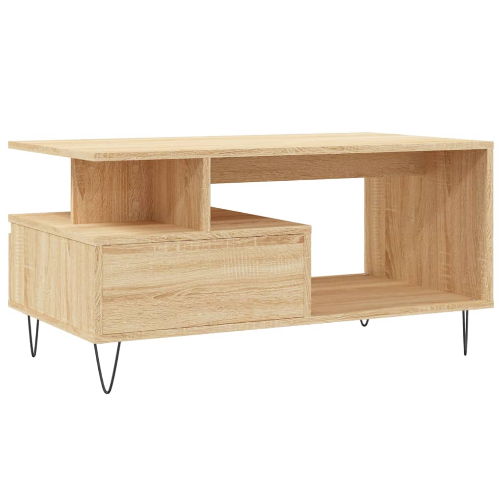 Coffee Table Sonoma Oak 90x49x45 cm Engineered Wood