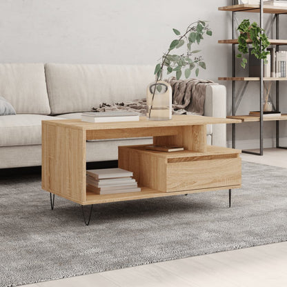 Coffee Table Sonoma Oak 90x49x45 cm Engineered Wood