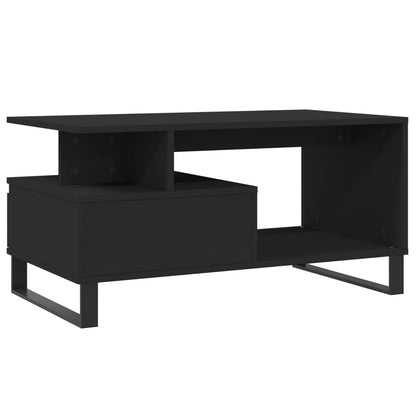 Coffee Table Black 90x49x45 cm Engineered Wood