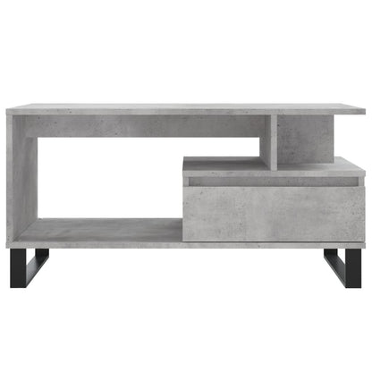 Coffee Table Concrete Grey 90x49x45 cm Engineered Wood