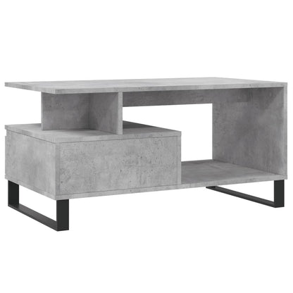 Coffee Table Concrete Grey 90x49x45 cm Engineered Wood