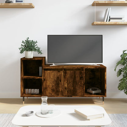 TV Cabinet Smoked Oak 100x35x55 cm Engineered Wood