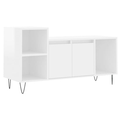 TV Cabinet High Gloss White 100x35x55 cm Engineered Wood