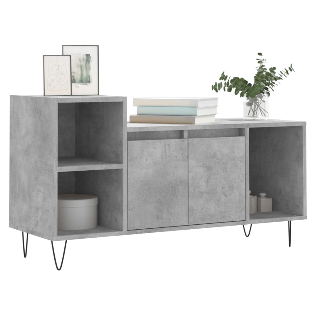 TV Cabinet Concrete Grey 100x35x55 cm Engineered Wood