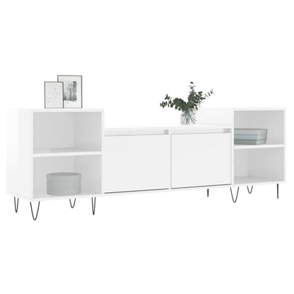 TV Cabinet High Gloss White 160x35x55 cm Engineered Wood