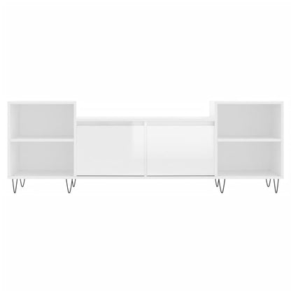TV Cabinet High Gloss White 160x35x55 cm Engineered Wood