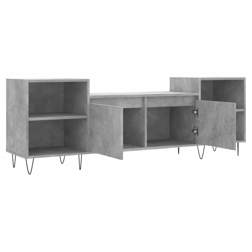 TV Cabinet Concrete Grey 160x35x55 cm Engineered Wood