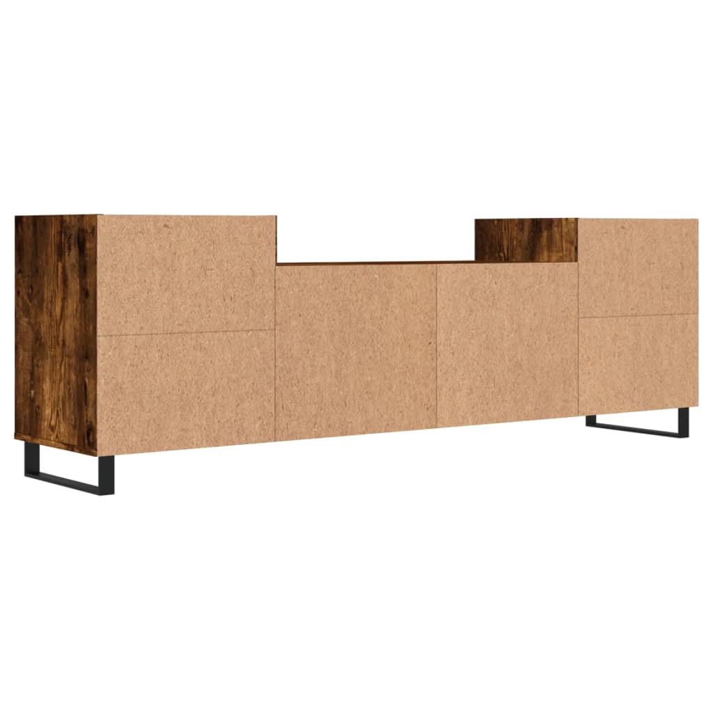 TV Cabinet Smoked Oak 160x35x55 cm Engineered Wood