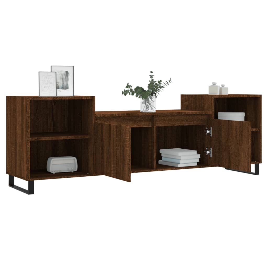TV Cabinet Brown Oak 160x35x55 cm Engineered Wood