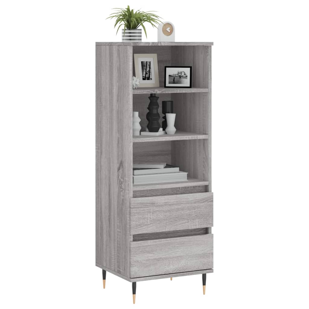 Highboard Grey Sonoma 40x36x110 cm Engineered Wood