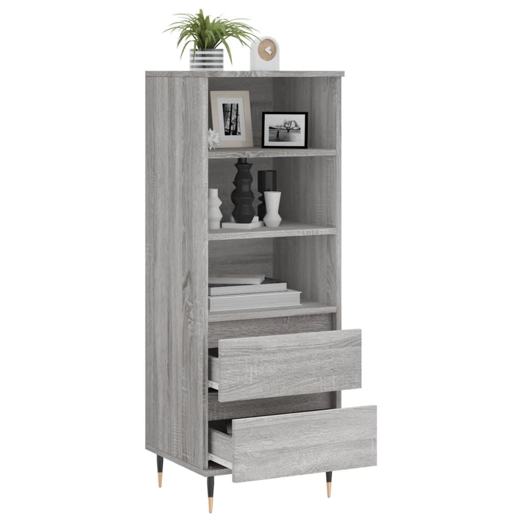 Highboard Grey Sonoma 40x36x110 cm Engineered Wood