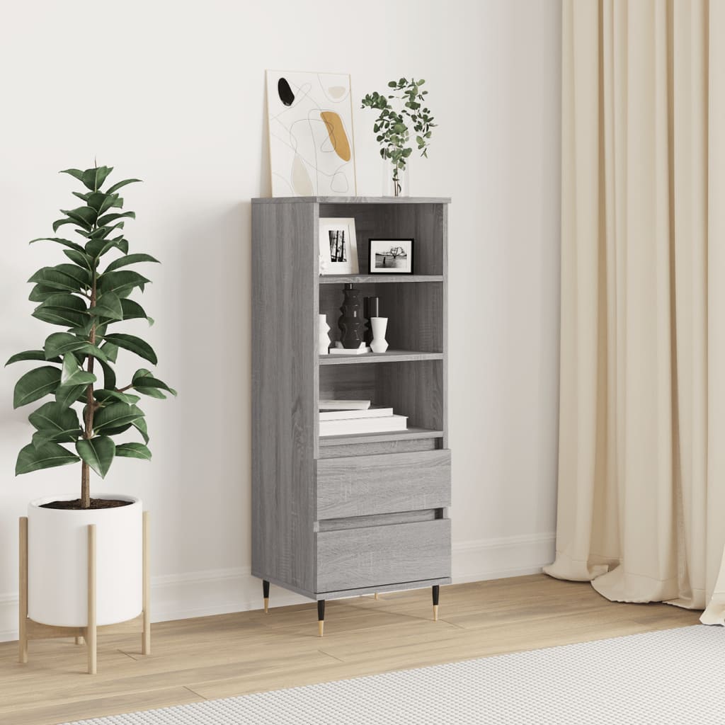 Highboard Grey Sonoma 40x36x110 cm Engineered Wood